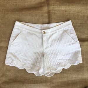 Lilly Pulitzer Buttercup Shorts Scalloped Hem Sz 4